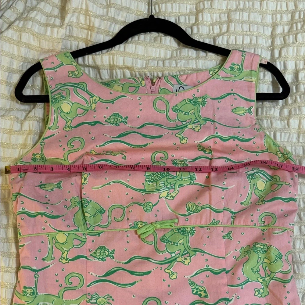 Lilly Pulitzer Pink and Green Mini Dress size 12 - Picture 3 of 6